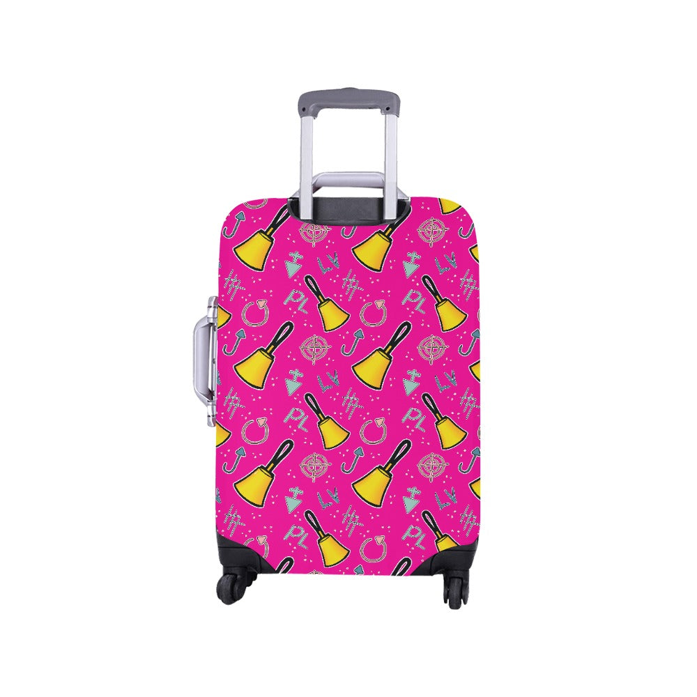Cartoon Handbell Pink Luggage Cover (18"-21") (Small)