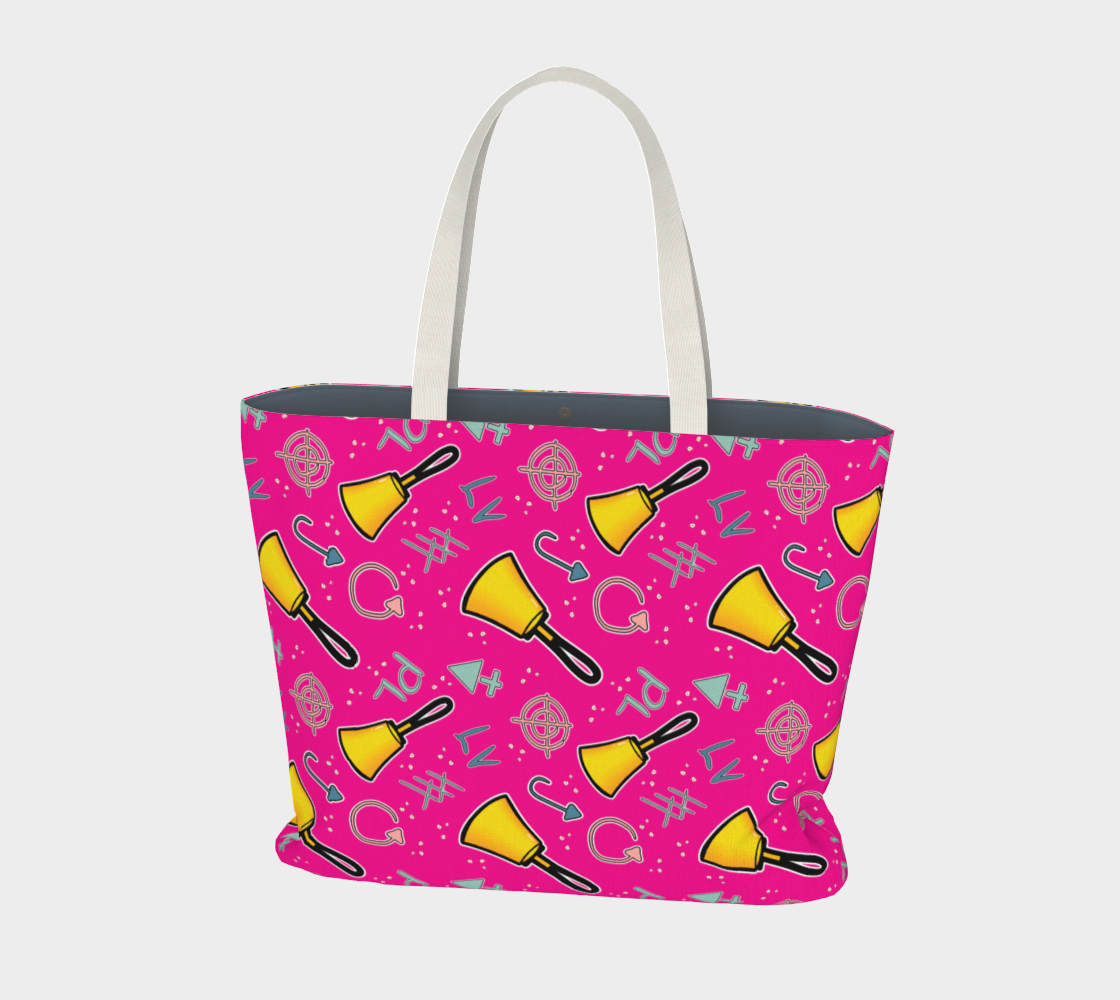 Cartoon Handbell Market Tote