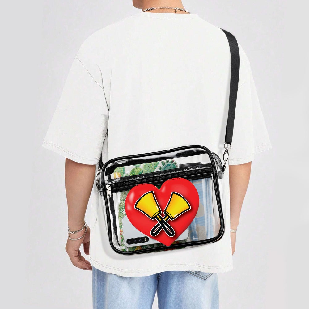 Transparent I love Handbells Stadium Bag