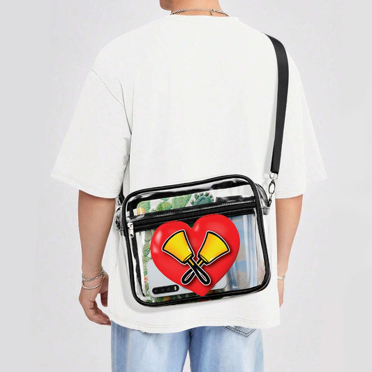 Transparent I love Handbells Stadium Bag