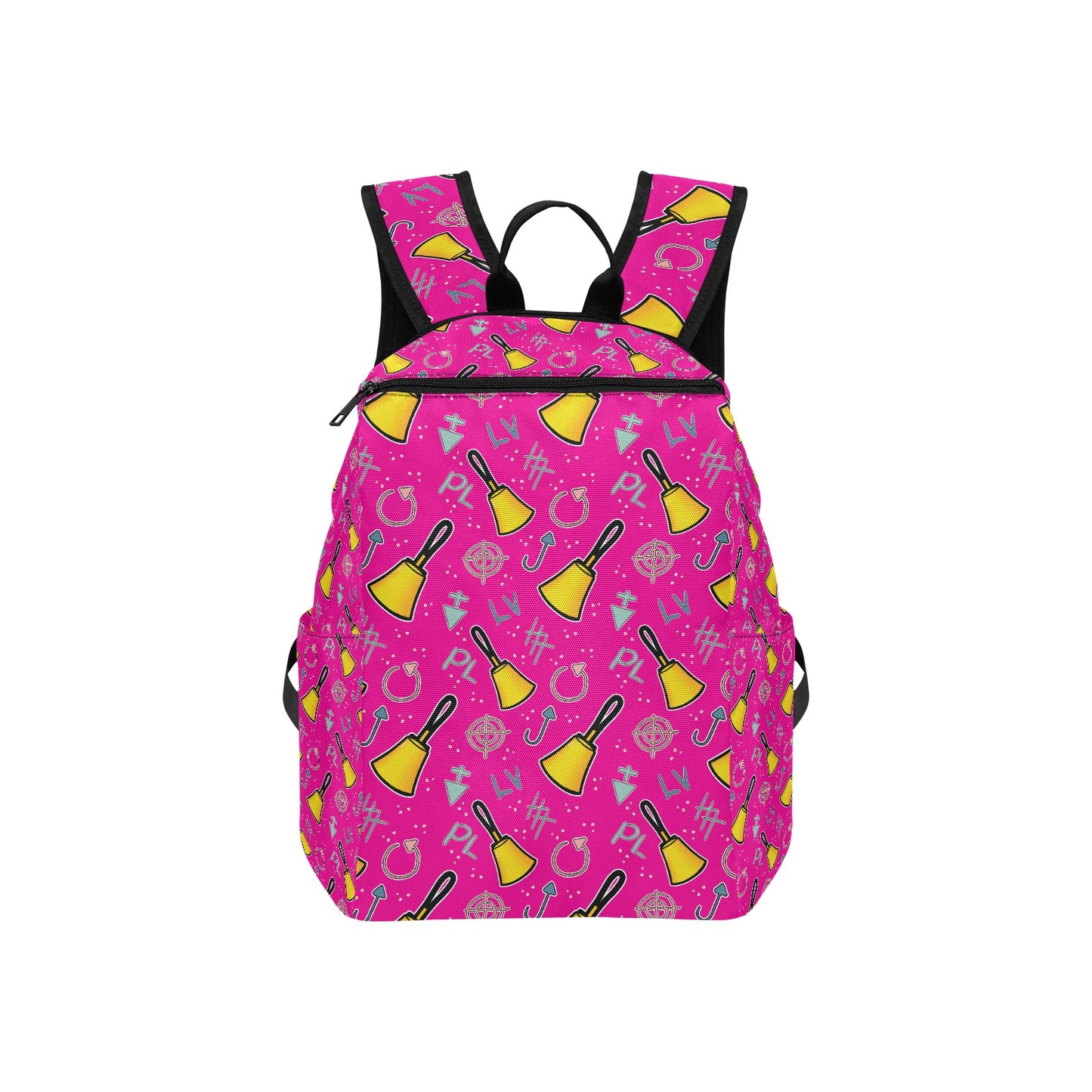 Cartoon Handbell Pink Lightweight Casual Backpack