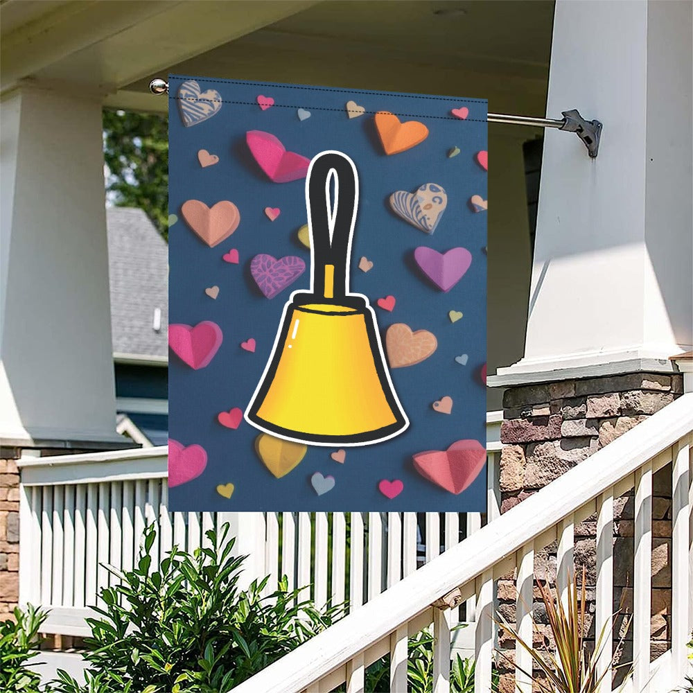Handbell & Hearts Garden Flag 36" x 60"